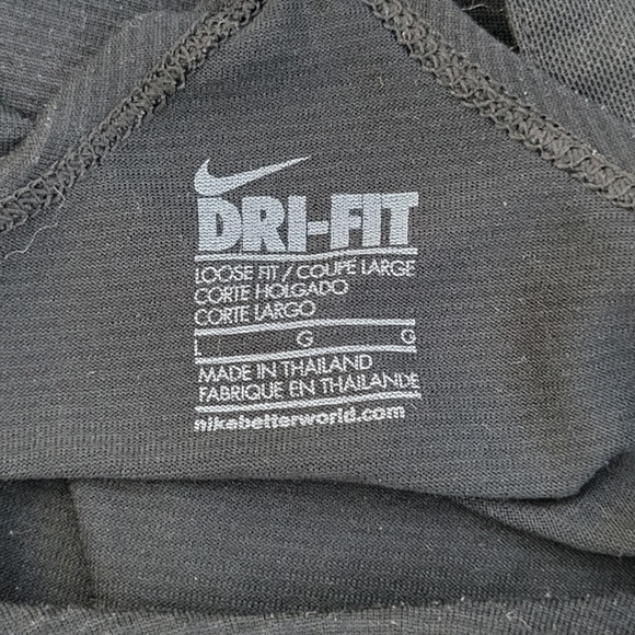 Women’s Nike Elastika black training tank top T Back Size Large - Picture 2 of 3